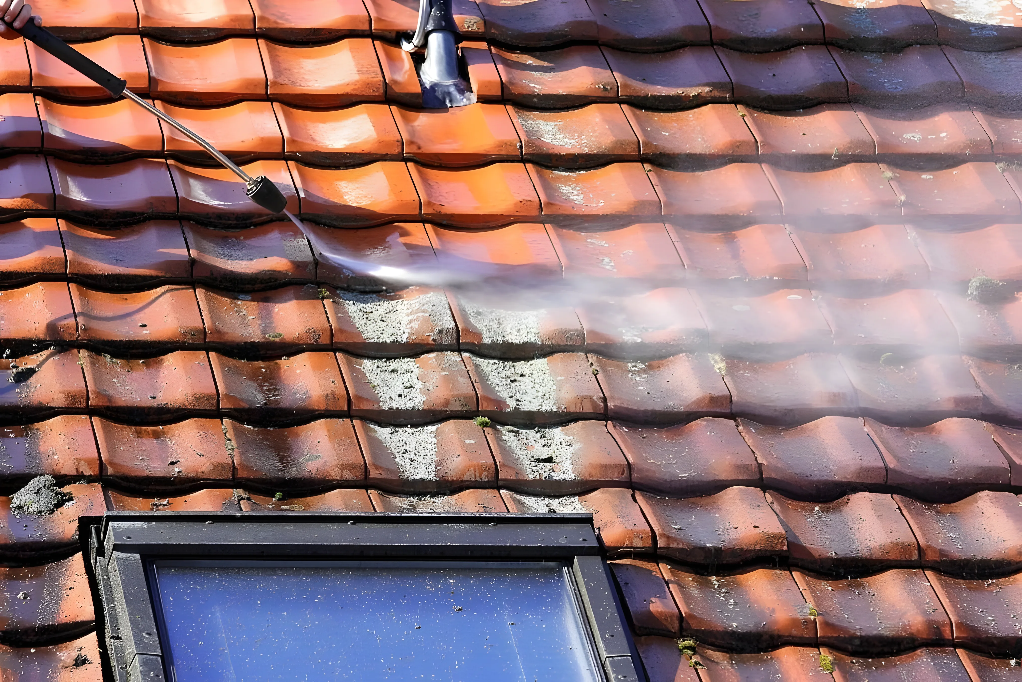 nettoyage de toiture au Kärcher pour lichens et mousses : les dangers et alternatives